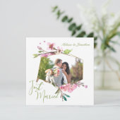 ピンクさくらんぼブロッサムフローラたった今結婚しました シーズンカード (スタンド正面)