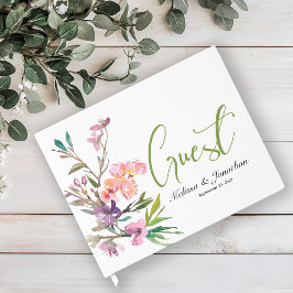 ピンクさくらんぼブロッサムフローラエレガントな結婚式 ゲストブック