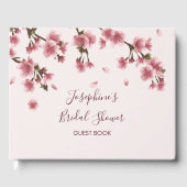 ピンクさくらんぼブロッサムフローラブライダルシャワー ゲストブック (正面)