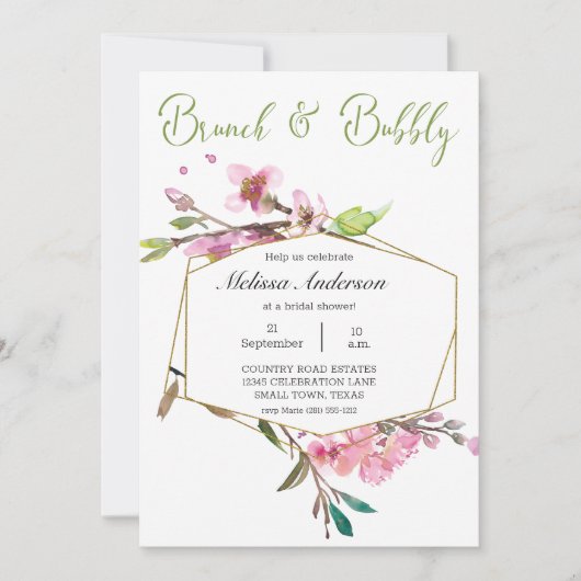 ピンクさくらんぼブロッサムフローラブライダルブランチ (正面)