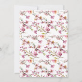 ピンクさくらんぼブロッサムフローラブライダルブランチ (裏面)