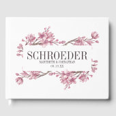 ピンクさくらんぼブロッサムフローラ結婚フレーム ゲストブック (正面)