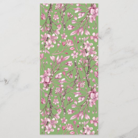 ピンクさくらんぼブロッサムフローラ結婚リースメニュー メニュー (裏面)