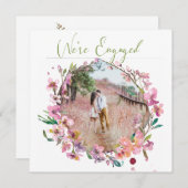 ピンクさくらんぼブロッサムフローラ追加フォト婚約 (正面/裏面)