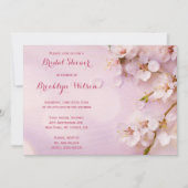 ピンクさくらんぼブロッサムブライダルシャワー招待状 招待状 (正面)
