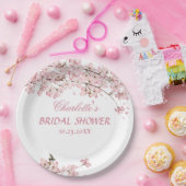 ピンクさくらんぼブロッサムブライダルシャワー紙プレート ペーパープレート (パーティー)