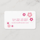 ピンクさくらんぼブロッサムママ呼び出しカード コーリングカード (裏面)