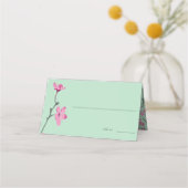 ピンクさくらんぼブロッサムミントグリーン プレイスカード (正面)