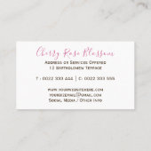 ピンクさくらんぼブロッサム名刺 名刺 (裏面)