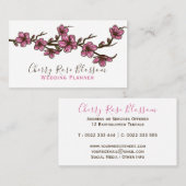 ピンクさくらんぼブロッサム名刺 名刺 (正面/裏面)