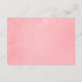 ピンクさくらんぼブロッサム幾何学春の結婚式 エンクロージャーカード (裏面)