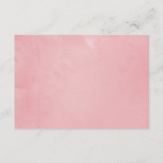 ピンクさくらんぼブロッサム幾何学春の結婚式 エンクロージャーカード (裏面)