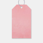 ピンクさくらんぼブロッサム幾何学春の結婚式 ギフトタグ (裏面)
