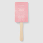 ピンクさくらんぼブロッサム幾何学春の結婚式 ハンドファン (裏面)