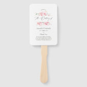 ピンクさくらんぼブロッサム幾何学春の結婚式 ハンドファン (正面)