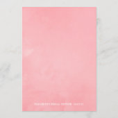 ピンクさくらんぼブロッサム幾何学的春ブライダルアドバイス アドバイスカード (裏面)