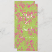 ピンクさくらんぼブロッサム招待状 招待状 (正面/裏面)