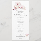 ピンクさくらんぼブロッサム日本の桜結婚ズ プログラム (裏面)