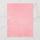 ピンクさくらんぼブロッサム春の結婚式ゲスト詳細 エンクロージャーカード (裏面)