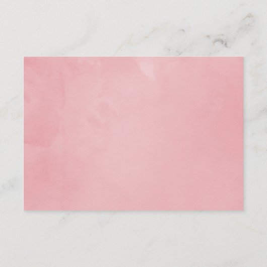 ピンクさくらんぼブロッサム春の結婚式宿泊施設 エンクロージャーカード (裏面)