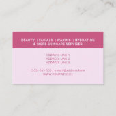 ピンクさくらんぼブロッサム桜エステティシャンスキンケア 名刺 (裏面)