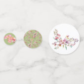 ピンクさくらんぼブロッサム結婚フローラの紙吹雪 コンフェッティ (裏面)