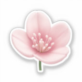 ピンクさくらんぼブロッサム絵文字アート シール (正面)