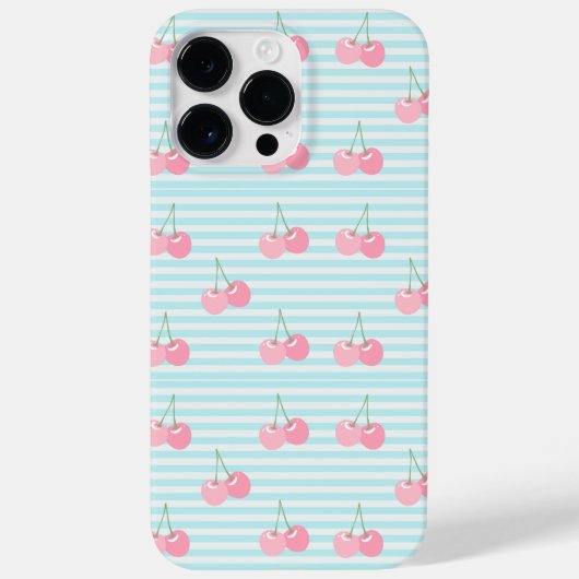 ピンクさくらんぼ夏 Case-Mate iPhoneケース (裏面)