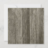 ピンクさくらんぼ素朴バーンウッドチョーク結婚ズ 招待状 (裏面)