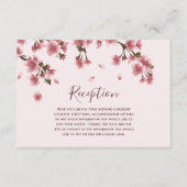 ピンクさくらんぼ結婚の花 エンクロージャーカード (正面)