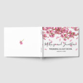 ピンクさくらんぼ結婚の花 ゲストブック