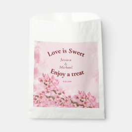 ピンクさくらんぼ結婚の花 フェイバーバッグ