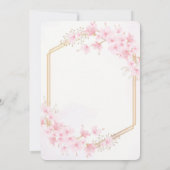 ピンクさくらんぼ結婚フローラ 招待状 (裏面)