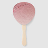 ピンクさくらんぼ結婚ブロッサムのブライダル ハンドファン (裏面)