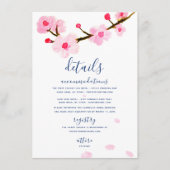 ピンクさくらんぼ結婚ブロッサム詳細 エンクロージャーカード (正面)