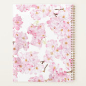 ピンクさくらんぼ花の水色絵を描の プランナー手帳 (裏面)