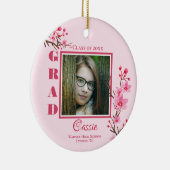 ピンクさくらんぼ花ズ卒業記念 セラミックオーナメント (右)