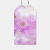 ピンクさくらんぼ花フォト誕生日 ギフトタグ (裏面)