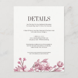 ピンクさくらんぼ花フローラ詳細エンクロージャカード エンクロージャーカード