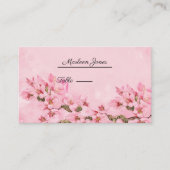 ピンクさくらんぼ花フローラ プレイスカード (正面)