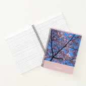 ピンクさくらんぼ花咲き8.5x11インチノートブック ノートブック (内部)