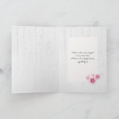 ピンクさくらんぼ花悔やみや弔慰 カード (内部)