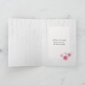 ピンクさくらんぼ花悔やみや弔慰 カード (内部)