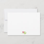 ピンクさくらんぼ花春の結婚式RSVP 出欠カード (裏面)