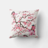 ピンクさくらんぼ花柄 クッション (裏面)