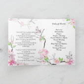 ピンクさくらんぼ花葬式プログラム プログラム (内部)