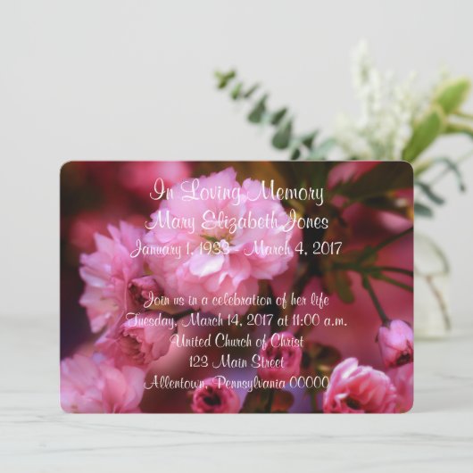 ピンクさくらんぼ花記念事業発表 招待状 (スタンド正面)