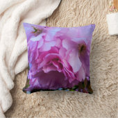 ピンクさくらんぼ花 クッション (ブランケット)