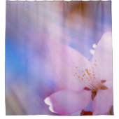 ピンクさくらんぼ花 シャワーカーテン (正面)