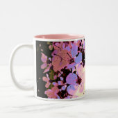 ピンクさくらんぼ花 ツートーンマグカップ (左)